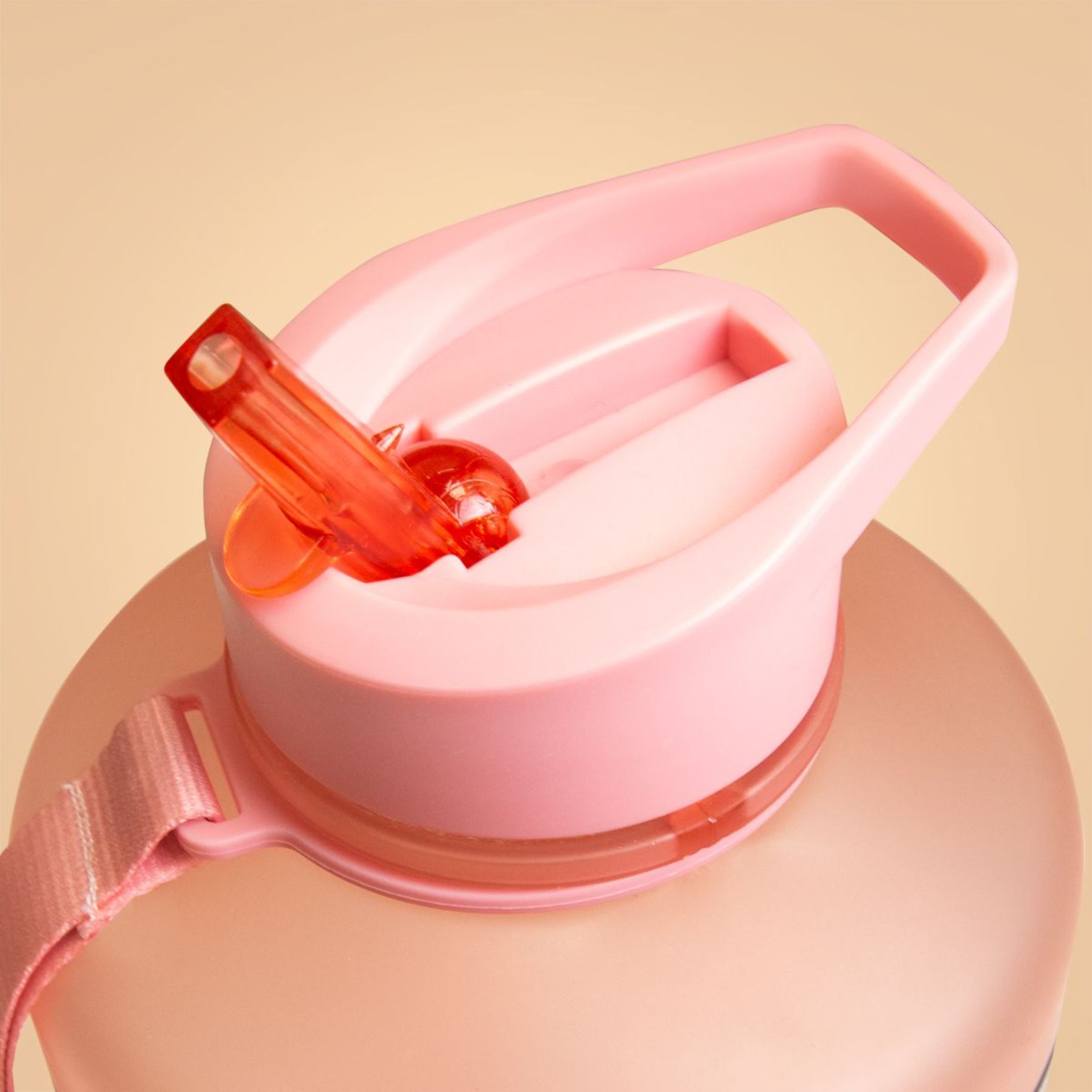 Beastpink Hyper Hydrator Sportflasche mit integriertem Strohhalm Getränkeflasche 2,2L