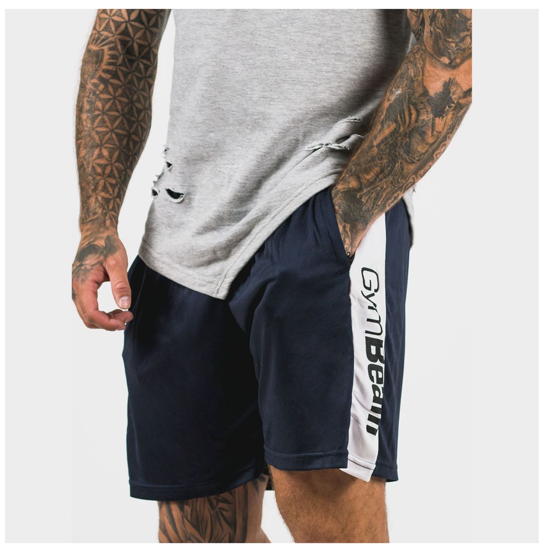 GymBeam VERTICAL-Shorts Sportshorts für Männer als Trainingsshorts Navy Gr. S