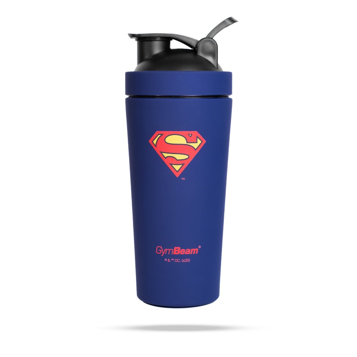 GymBeam Shaker Superman™ Original Superheldenshaker Edelstahl sanfte Oberfläche 750 ml