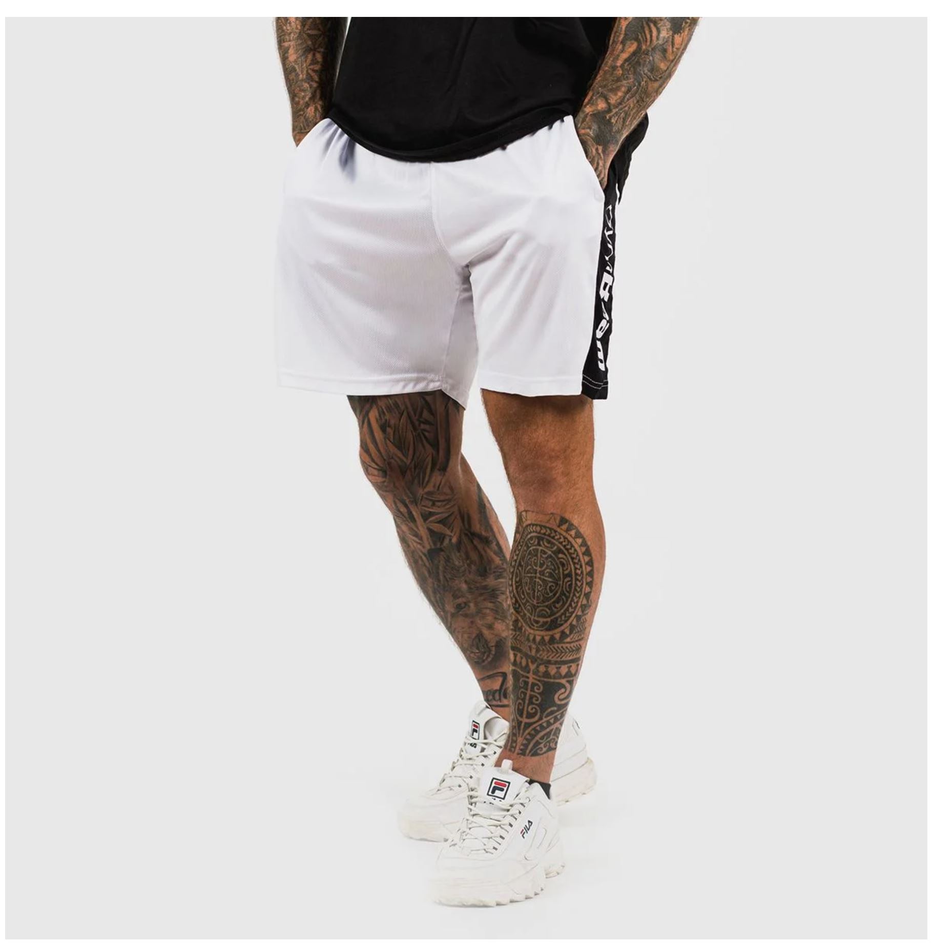 GymBeam VERTICAL-Shorts Sportshorts für Männer als Trainingsshorts Weiß Gr. S