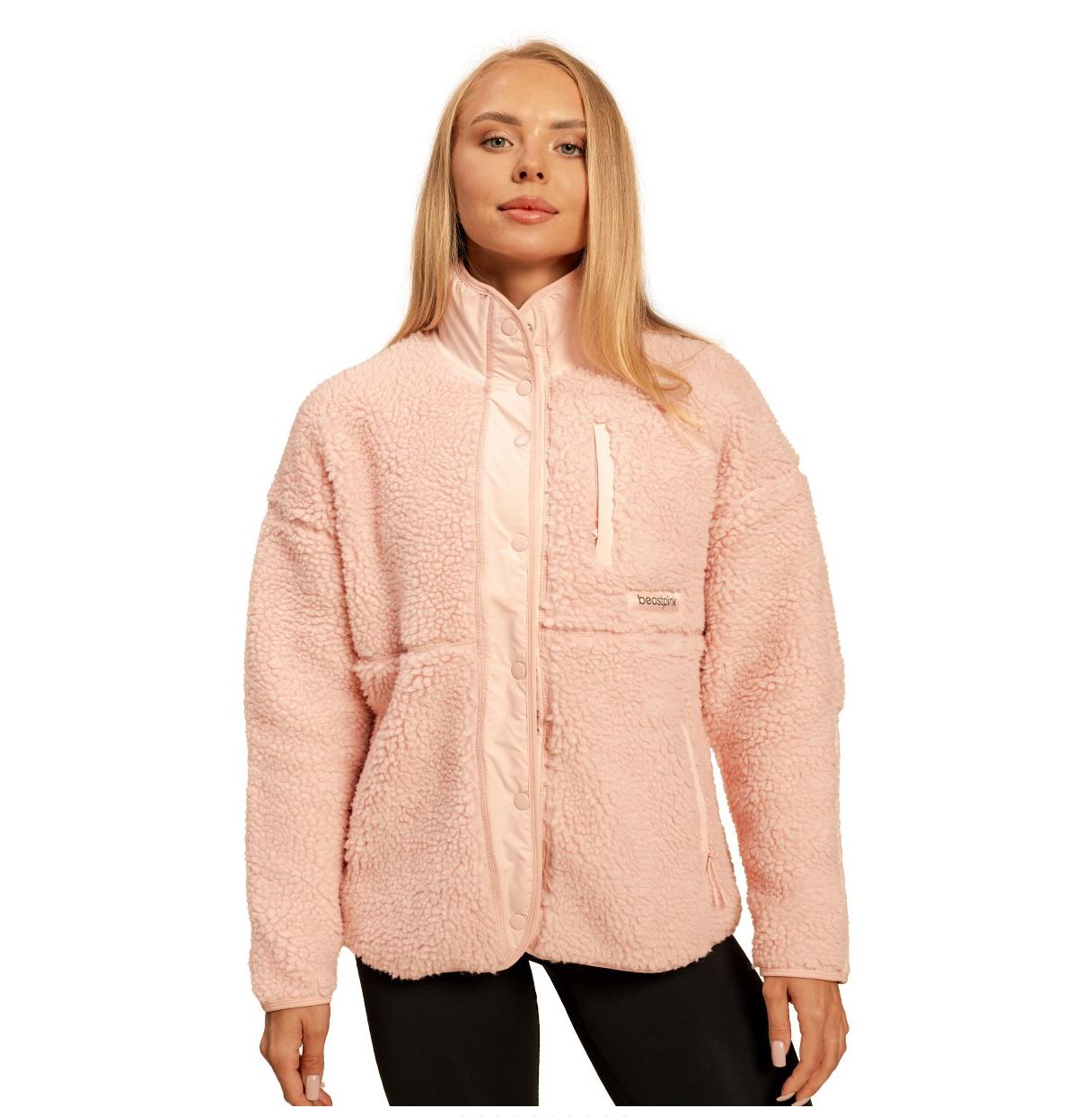 BeastPink Fleecejacke mit Plüschfutter Pink Übergangsjacke BLISS Jacke für Frauen Gr. S