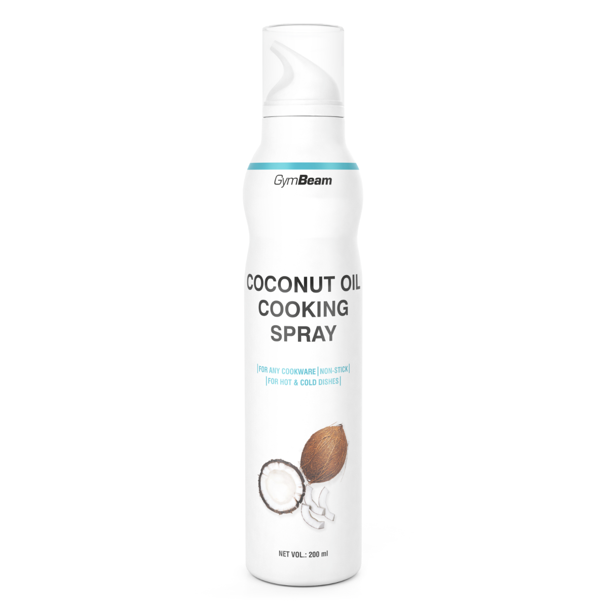 GymBeam Kokosöl Spray zum Kochen mit hohem Rauchpunkt Kokosölspray 200 ml