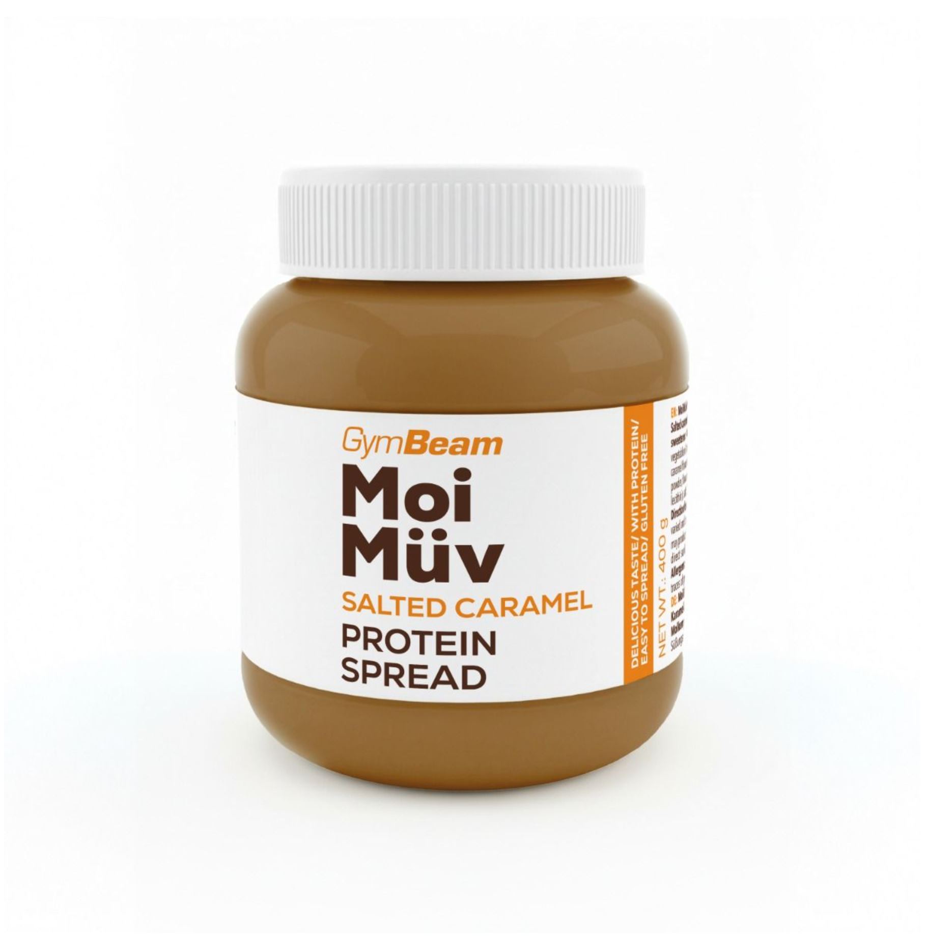 GymBeam MoiMüv Proteinaufstrich ohne zugesetztem Zucker Salted-Caramel 400 g