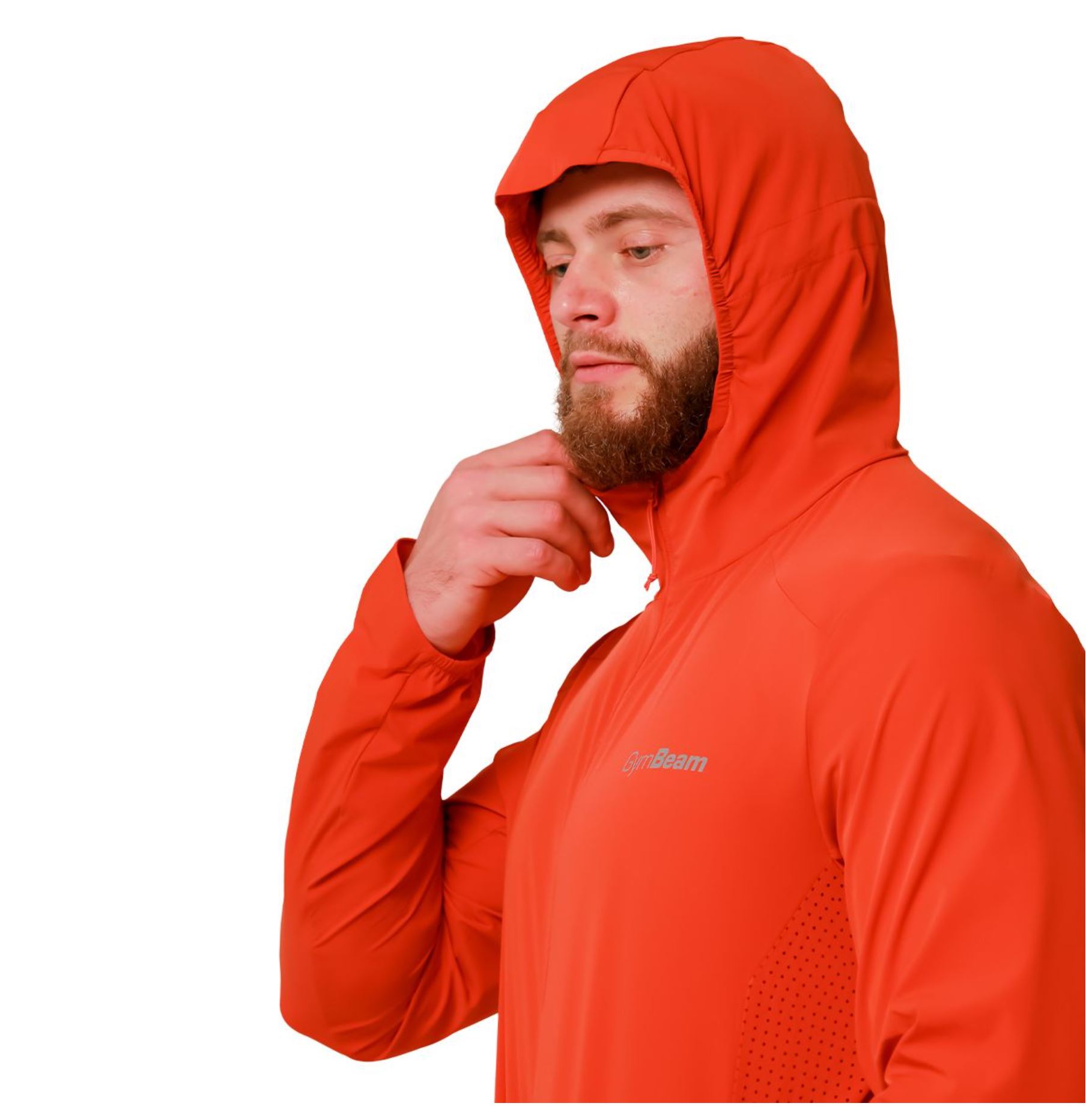 GymBeam PULSE Laufjacke wasserdicht Trainingsjacke DWR-Imprägniert Orange Gr. XL