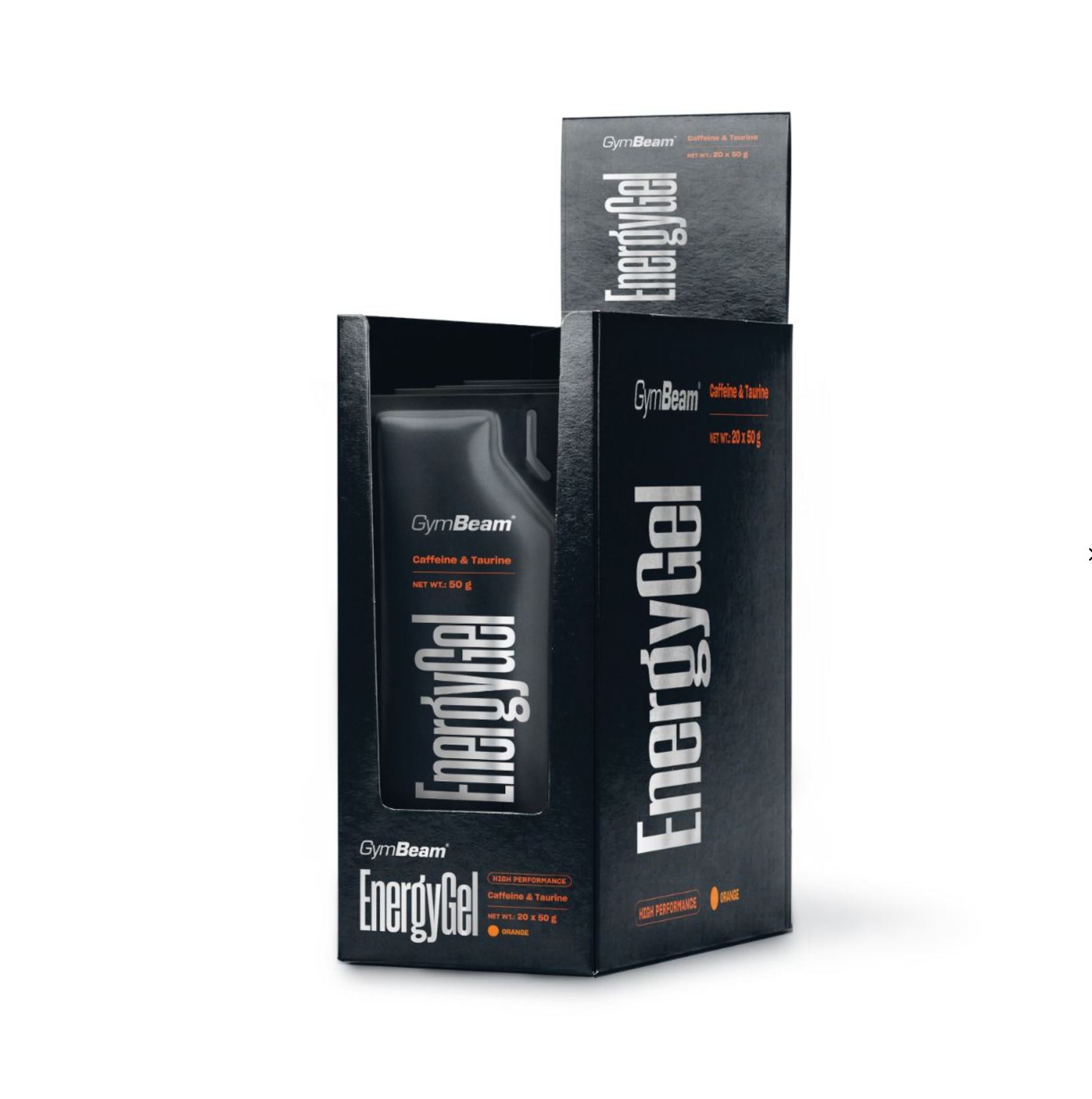 GymBeam Energy Gel mit Koffein & Taurin Trinkgel Orange 50 g