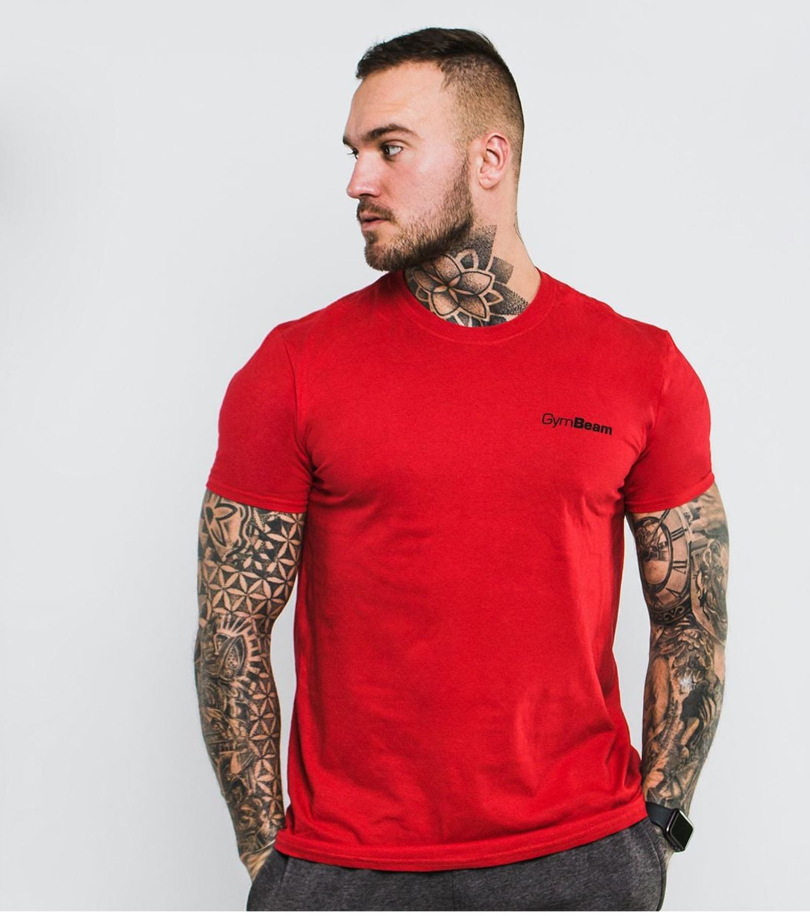 GymBeam Basic T-Shirt atmungsaktiv für Männer aus 100% Baumwolle